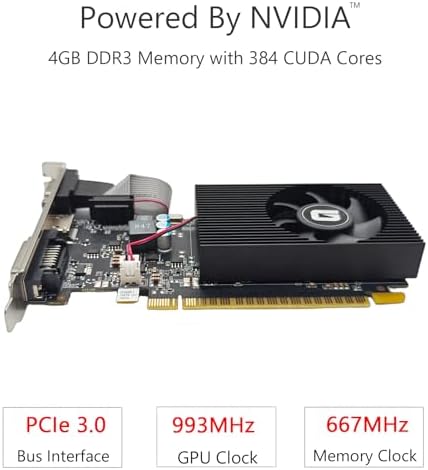 GeForce GT 740 4G DDR3 Low Profile Graphics Card, PCI Express 3.0 x16, HDMI/VGA/DVI, Entry Level GPU for PC, SFF and HTPC, Compatible with Win11 - Image 2