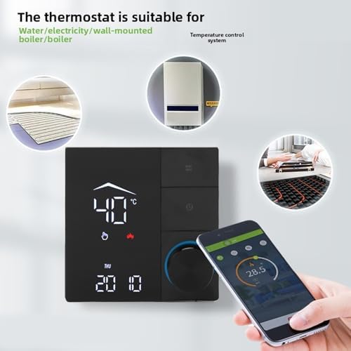 Smart Thermostat, WiFi Temperature Controller Panel 16A, APP Remote Scheduling, Programmable, IP20 Rated, for Home, Hotel, Office - Image 3