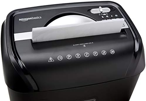 Amazon Basics 12 Sheet Cross Cut Paper and Credit Card Home Office Shredder with 4.8 Gallon Bin, Black - Image 3