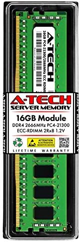 A-Tech 16GB RAM Replacement for Hynix HMA82GR7CJR8N-VK | DDR4 2666MHz PC4-21300 2Rx8 1.2V ECC RDIMM Registered 288-Pin DIMM Memory Module by A-TechComponents