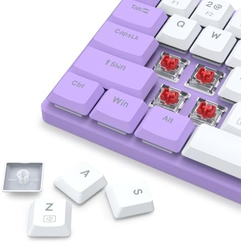 Redragon BS8773 Wireless Keyboard and Mouse Combo, 78 Keys 2.4Ghz Wireless Low-Profile Mechanical Red Switch Keyboard w/Slim Compact Design & Single Blue Backlit, Comfort Grip 2400 DPI Max Mouse - Image 6