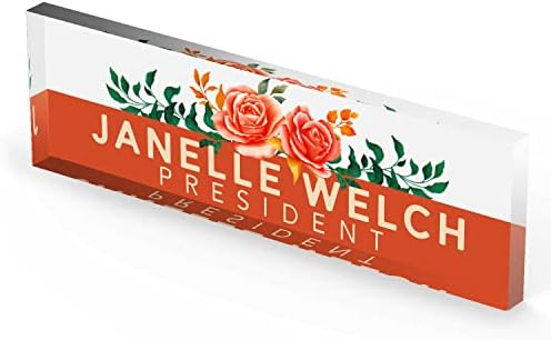 ARTBLOX Personalized Acrylic Desk Name Plate with Business Card Holder - Image 5
