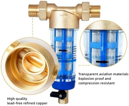 40 Micron Spin-Down Sediment Filter Brass Prefilter & Stainless Steel Mesh for Enhanced Water Quality & Rust Removal(Dn20) - Image 2