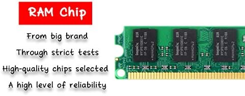 8GB Kit (4x2GB) DDR2 667Mhz Udimm RAM, Royemai DDR2-667U PC2-5300 2GB 1.8V CL5 240-pin 2Rx8 Non-ECC Unbuffered Desktop Computer RAM Memory Modules - Image 2