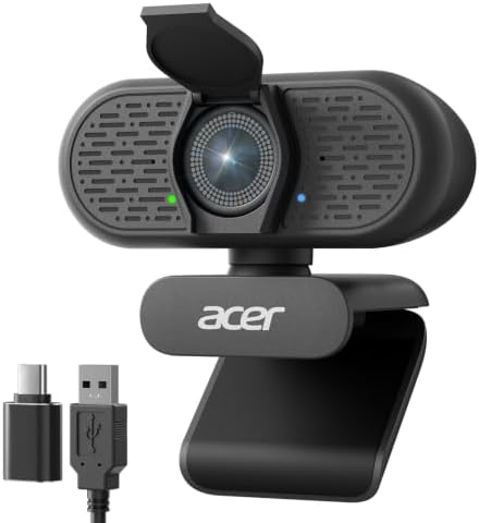 Acer A640 4K Webcam with AI Noise Canceling Mic for Streaming Meetings by Unknown
