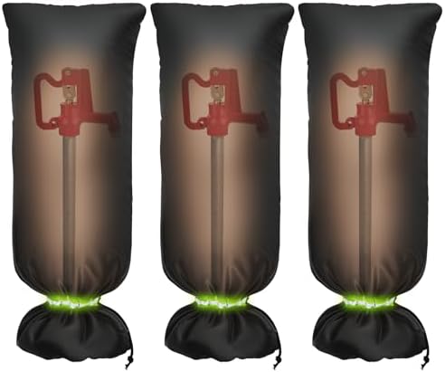 MIXC Outdoor Faucet Covers for Winter Freeze Protection, 15" x 35" Hose Bib Covers for Winter, Reusable Thicker Waterproof Insulated Spigot Cover, 3 Pack by MIXC