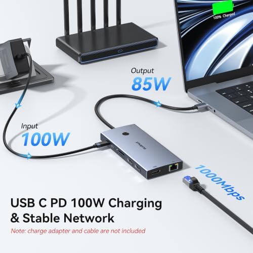 Laptop Docking Station 3 HDMI Monitors, USB C Docking Station Dual Monitor - Image 7