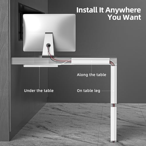 YECAYE Cable Management Under Desk, 6pack, White - Image 4