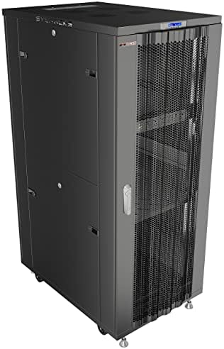 Sysracks 37U Floor Standing Rack Mount Server 24" Deep Network Cabinet, Server Rack with Fan, Removable Side Panels, Locking Mesh Door 24" Computer Cabinet Enclosure Network Rack Case SRF 37.6.6M - Image 2