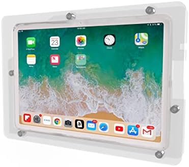 Anti-Theft Acrylic VESA Enclosure for Apple iPad 10 10.9" 2022, iPad 11" 2025 A16 with Free Wall Mount Kit & 90-Degree Angle USB C Charge Cable (Clear) - Image 2