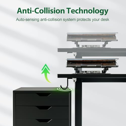 Agilestic 71 * 32 Inch Height Adjustable Electric Standing Desk, Black - Image 6