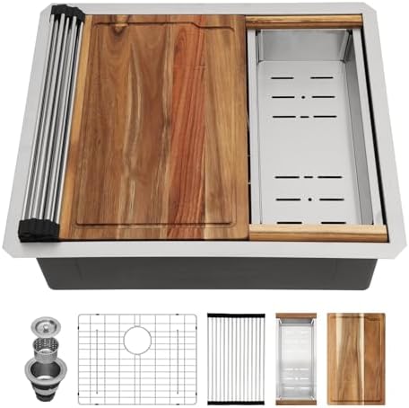 23 Inch Undermount Kitchen Sink Workstation with Accessories by Couoko