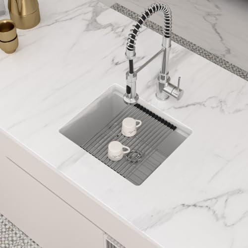 Logmey 21 Inch White Granite Composite Sink - Image 3