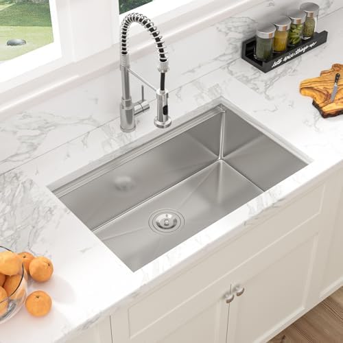 Sarlai 28 Undermount Sink Black Stainless 28"x18" Kitchen Sink Workstation - Image 3