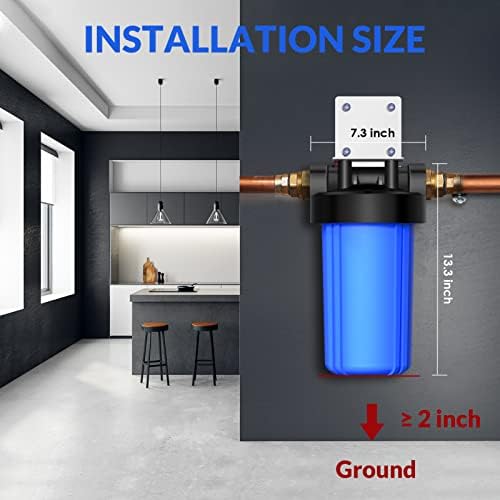 SimPure DB10P 10" *4.5" Whole House Sediment Water Filter Housing - Image 4