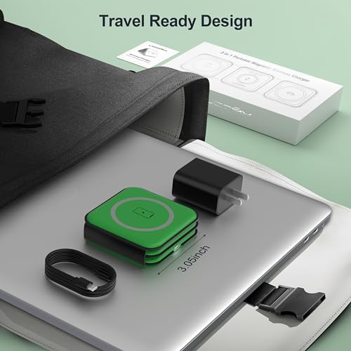 3 in 1 Charging Station for Multple Devices,Foldable 3 in 1 Wireless Charger for Travel,Nano Wireless Charging Station for iPhone16 15 14 13 12 Pro Max/Watch 10 9 8 7 6 5 4 3 Ultra/AirPod Pro - Image 7
