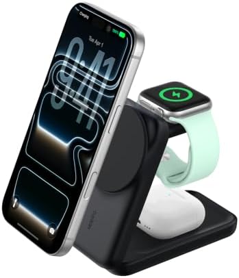 Belkin Qi2.2 25W Wireless 3 in 1 Foldable Fast Charging Station for iPhone by Unknown