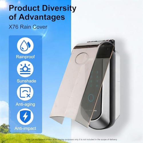 Outdoor Weatherproof Flip-top Cover, Plastic Sunshade and Rain Protection for Garage Door Keypad, Fingerprint Lock - Image 4