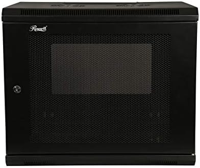Rosewill 9U 19" Wall Mount Rack Cabinet Enclosure, with 3 Side Locking Mesh Door 16.5" Deep, Switch-Depth, Black - RSWM-9U002 - Image 2