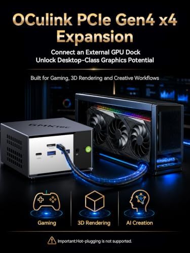 GMKtec X1 Pro Mini PC Ryzen AI 9 HX 470 64GB LPDDR5X 2TB PCIe 4.0 SSD - Image 6