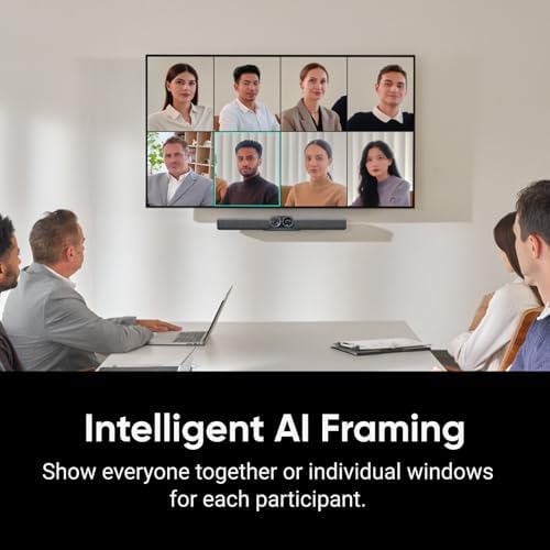 Insta360 Connect - AI Conference Room System with Android OS, Zoom Certified, Dual-4K Cameras, Speaker Tracking, 14-Mic Array, Voice Pickup to 33ft, Whiteboard Mode, Work with Teams/Google Meet/Webex - Image 3