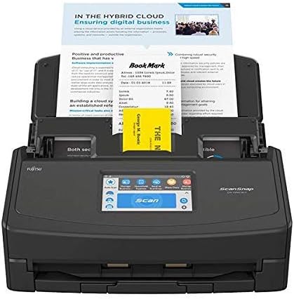 Fujitsu ScanSnap iX1500 Color Duplex Document Scanner with Touch Screen for Mac and PC (Black Model, 2020 Release) (Renewed) by Amazon+Renewed