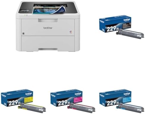Brother HLL3220CDW Printer and TN229XL Black and Colors (C, M, & Y) High Yield Toners by Brother