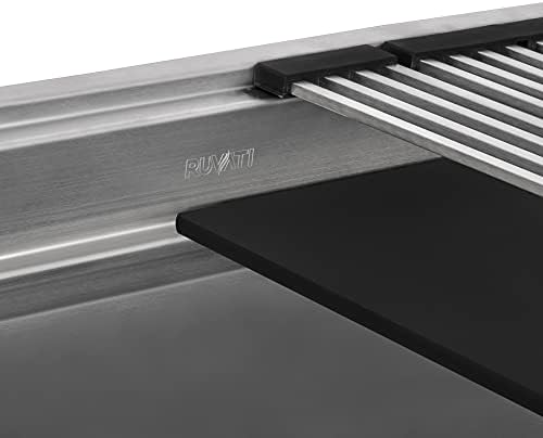 Ruvati 33-in Two-Tier Workstation Kitchen Sink with Accessories - RVH8224 - Image 6