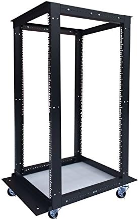 Sysracks 18U 4 Post Open Frame 19 inch Network Server Rack Relay Cabinet Adjustable Depth 24"-37" by SYSRACKS