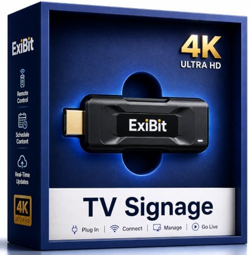 TV Signage Stick for Business | Digital Signage Player | Remote Screen Management for Digital Menu Boards, Retail Displays, Office Screens & Commercial TV Displays by Unknown
