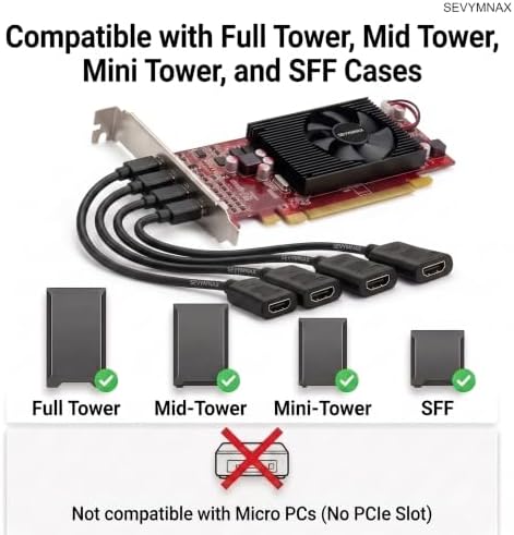 HD 6570 2GB DDR3 Low Profile Graphics Card 4 Mini DP Multi Monitor - Image 6