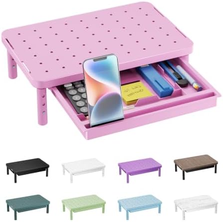WALI Computer Monitor Stand with Storage, Monitor Riser 3 Height Adjustable by WALI