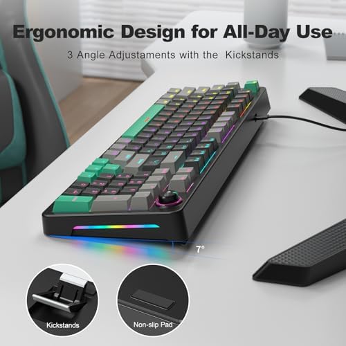 AK96 Red Switch Mechanical Keyboard 96 Keys, Black - Image 3