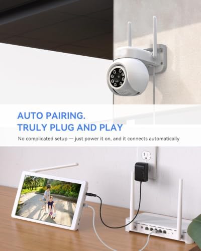 Wireless Security Camera System with 10" Monitor, 2X 3MP PTZ Camera - Image 2
