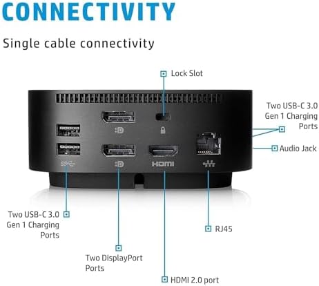 HP USB-C Essential Dock G5 – Multiport Docking Station with USB-C, HDMI - Image 2