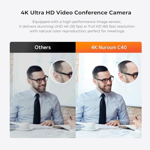 NUROUM C40(2nd Gen) 4K Video Conference Camera, All in One Webcam, 5X Zoom - Image 2