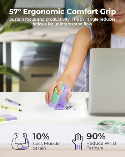 seenda MOU-302 Wireless Bluetooth Ergonomic Vertical Mouse with Volume Knob - Image 2