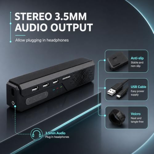 Conference Speakerphone for PC & Laptop, USB Wired Speaker with Microphone, 360° Voice Pickup, Plug and Play, Computer Speaker for Zoom, Teams, Skype (7) - Image 5