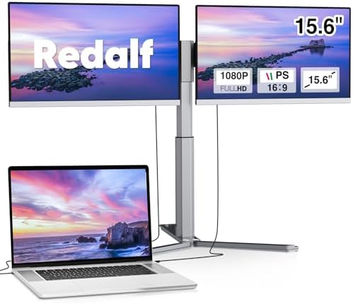 Redalf 15.6" FHD IPS Triple Portable Monitor for Laptop, Fits Laptops by Redalf