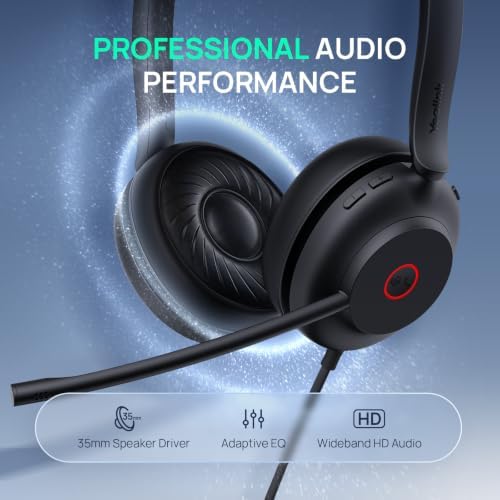 Yealink UH35 2nd Gen Wired Headset, USB-C/A,AI Noise Canceling Mic,HD Audio - Image 4