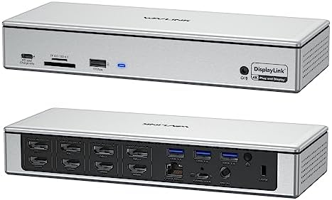 WAVLINK DisplayLink Laptop Docking Station Quad Monitor 4K@60Hz for MacBook by WAVLINK%C2%AE
