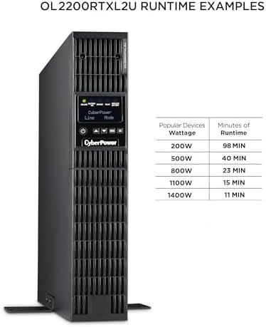 CyberPower OL2200RTXL2U Smart App Online UPS System, 2200VA/1800W, 7 Outlets, 2U Rack/Tower - Image 5