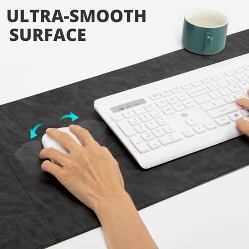 Magnetic Wireless Charging Mouse Mat, 31"x11.7" Large Mouse Pad with Wireless Charging, Microfiber Leather Office Desk Pad, Waterproof Extended Computer Keyboard Desk Mat for Office & Home, Laptop - Image 6
