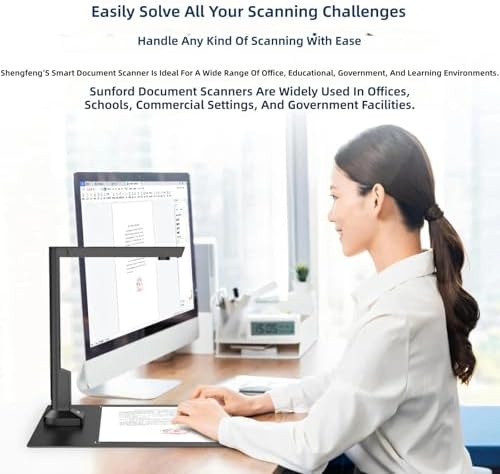 Portable 16MP Document Scanner with OCR for Paper Fast Scanning and Foldable Design USB Plugs Play - Image 2