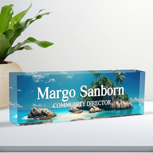 Custom Acrylic Name Plates for Desks, Personalized Office Decor by Ueedklaayy