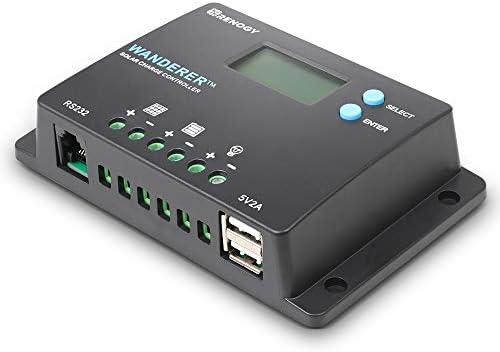 Renogy Wanderer 10A PWM Solar Charge Controller 12/24V for Solar Panels by RenogySolar
