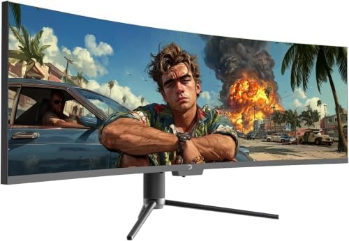 GAMEPOWER 49 inch Curved Ultrawide Gaming Monitor, 5K, DisplayPort, Type-C, FreeSync, Gsync, Height - Tilt Adjustable, 1Ms, 120Hz, 32:9, DQHD, 5120 x 1440P, R1800 - Image 6