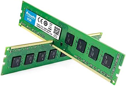 DDR3/DDR3L 32GB Kit (4x8GB) RAM 1600MHz CL11 UDIMM, Desktop Memory Module PC3-12800/PC3L-12800 240-Pin 1.35V/1.5V 2Rx8 Dual Rank Non-ECC Unbuffered PC Computer RAM Stick Upgrade - Blue - Image 2