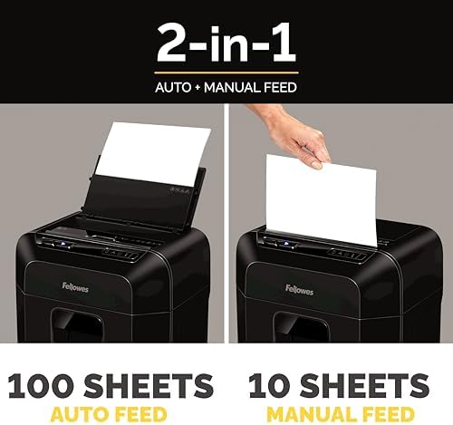 Fellowes AutoMax 100MA 100-Sheet Micro-Cut Autofeed 2-in-1 Paper Shredder for Office/Small Office - Image 2
