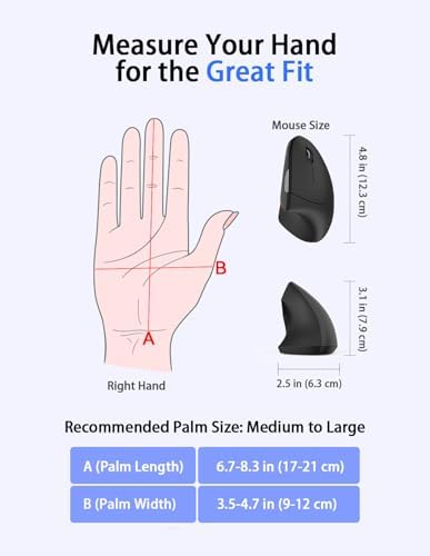 TECKNET 2.4G Ergonomic Mouse Vertical Wireless 4800 DPI Carpal Tunnel Mouse - Image 5